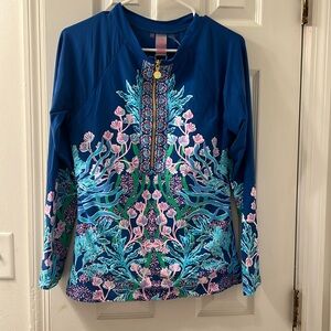 Lilly Pulitzer Nayte Rash Guard Top UPF 50+